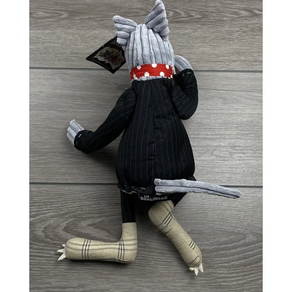 Les Deglingos Bigbos The Wolf Patchwork Stuffed Animal 10.5